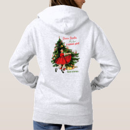 Funny Ugly Retro Weihnachtsschatz Gutes Mädchen Hoodie