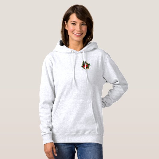 Funny Ugly Retro Weihnachtsschatz Gutes Mädchen Hoodie (Vorne ganz)