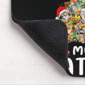 Funny Ugly Sweater Christmas Tree Shirt Cat Lights Mousepad (Ecke)