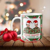 Funny Ugly Sweater Custom Foto Frohe Weihnachten Kaffeetasse