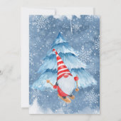 Funny Ugly Sweater Gnome Weihnachts-Party Einladung (Rückseite)