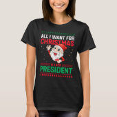 Funny Ugly Sweater Neuer Präsident Weihnachts-T - T-Shirt (Vorderseite)