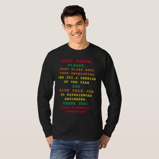 Funny Ugly Sweater Programmer 2023 Weihnachten T-Shirt (Vorne ganz)