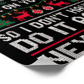 Funny Ugly Sweater To Everyone I Offended This Yea Poster (Ecke)