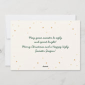 Funny Ugly Sweater Weihnachtskarte Feiertagskarte (Rückseite)