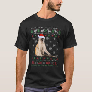 Funny Ugly Sweater Xmas Tiere Weihnachtsmonkey L T-Shirt