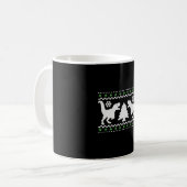 Funny Ugly T REX Christmas Kaffeetasse (Vorderseite Links)