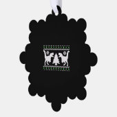 Funny Ugly T REX Christmas Ornament Karte (Linke Ecke)