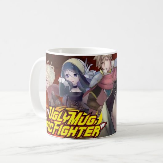 Funny Ugly Tasse | Hilflos Awkward Coffee Cup (Vorderseite Links)