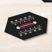 Funny Ugly Weihnachten Heben Gymnastik - Untersetzer (angewinkelt)