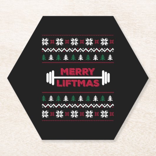 Funny Ugly Weihnachten Heben Gymnastik - Untersetzer (Vorderseite)