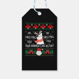 Funny Ugly Weihnachten Katzen Weihnachtsbaum Geschenkanhänger