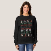 Funny Ugly Weihnachten Sweater Cookies und Glück Sweatshirt (Vorne ganz)
