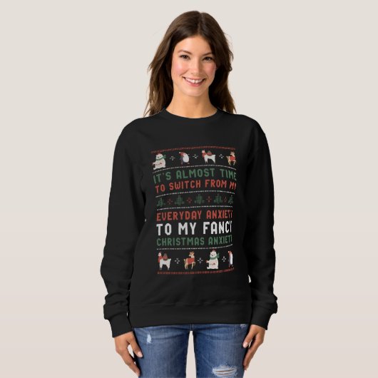 Funny Ugly Weihnachts Sweater Extravaganten Weihna Sweatshirt (Vorne ganz)