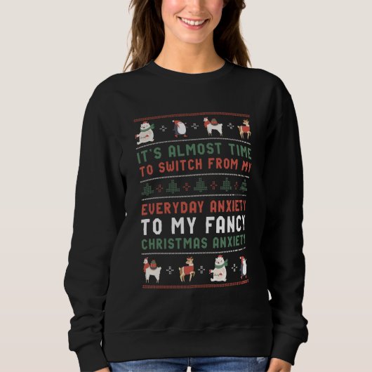 Funny Ugly Weihnachts Sweater Extravaganten Weihna Sweatshirt (Vorderseite)