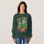 Funny Ugly Weihnachts Sweater Retro Drink Frau Sweatshirt (Vorne ganz)