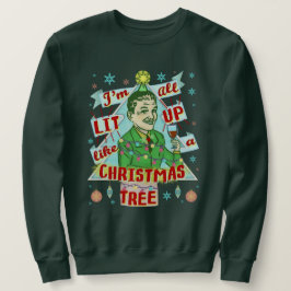 Funny Ugly Weihnachts Sweater Retro Drink Man Sweatshirt