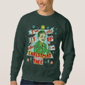 Funny Ugly Weihnachts Sweater Retro Drink Man Sweatshirt (Vorderseite)