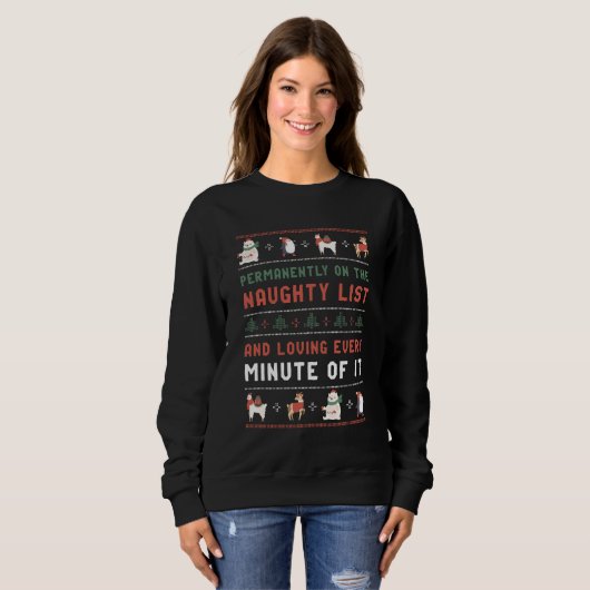 Funny Ugly Weihnachtskrüger auf der schmutzigen Li Sweatshirt (Vorne ganz)