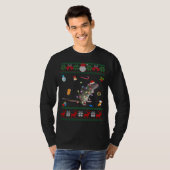 Funny Ugly Xmas Sweater Animals Lights Christmas R T-Shirt (Vorne ganz)