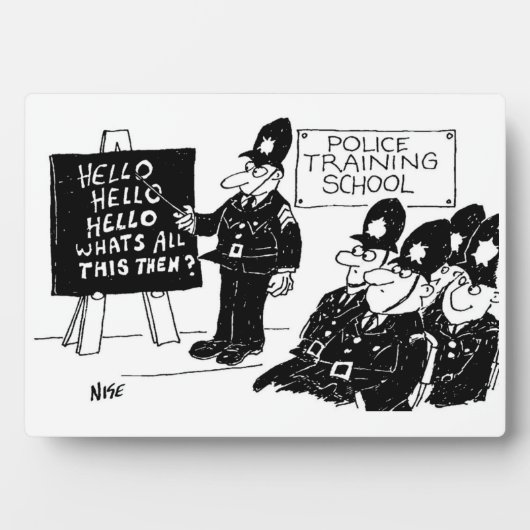 Funny UK Police Training School Fotoplatte (Vorderseite)