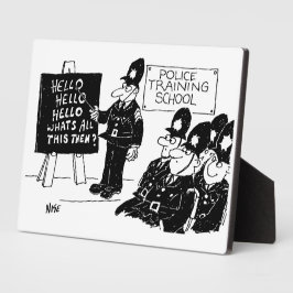 Funny UK Police Training School Fotoplatte