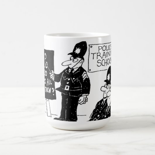 Funny UK Police Training School Kaffeetasse (Mittel)