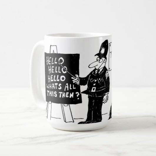 Funny UK Police Training School Kaffeetasse (Vorderseite Links)