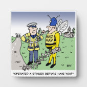 Funny UK Traffic Police Cartoon Fotoplatte (Vorderseite)