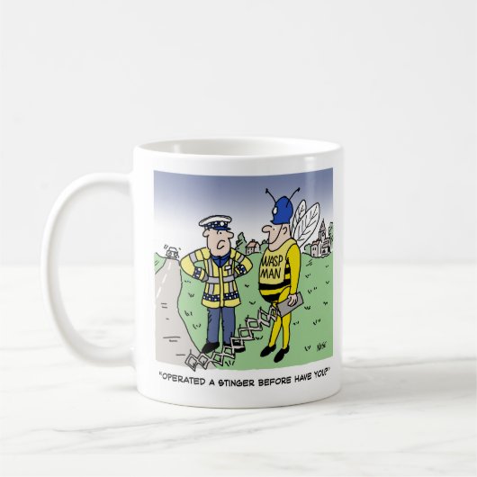 Funny UK Traffic Police Cartoon Kaffeetasse (Links)