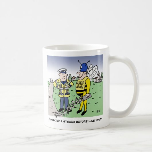Funny UK Traffic Police Cartoon Kaffeetasse (Rechts)