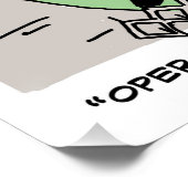 Funny UK Traffic Police Cartoon Poster (Ecke)