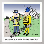 Funny UK Traffic Police Cartoon Poster (Vorne)