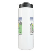 Funny UK Traffic Police Cartoon Thermosbecher (Vorderseite)