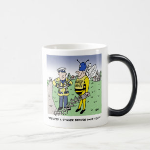 Funny UK Traffic Police Cartoon Verwandlungstasse
