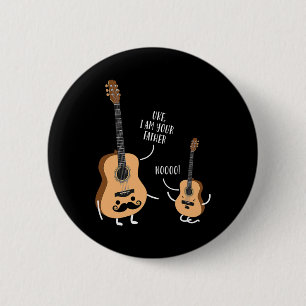 Funny Uke Ich bin dein Vater T Shirt Ukulele Gitar Button