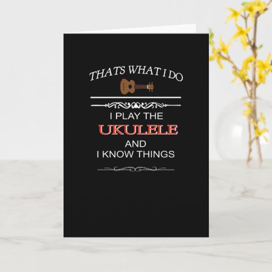 Funny Ukulele Geschenk Karte (Gelbe Blume)