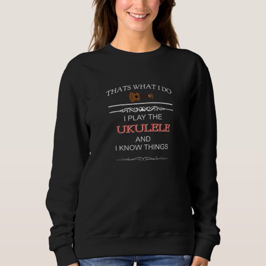 Funny Ukulele Geschenk Sweatshirt (Vorderseite)