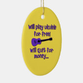 Funny Ukulele Keramik Ornament (Rechts)