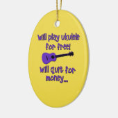 Funny Ukulele Keramik Ornament (Links)