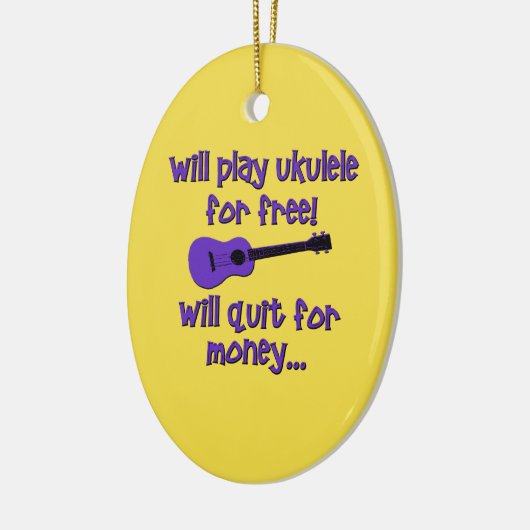 Funny Ukulele Keramik Ornament (Links)