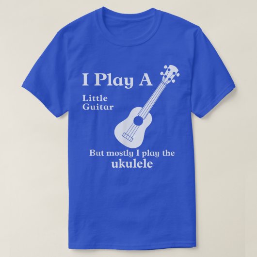 Funny Ukulele Tshirts Musician Little Guitar 940 (Design vorne)