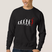 Funny Ultimate Frisbee Evolution Flying Disk Golf Sweatshirt (Vorderseite)