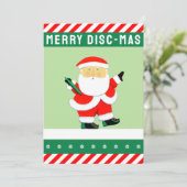 Funny Ultimate Frisbee Feiertagskarte (Stehend Vorderseite)