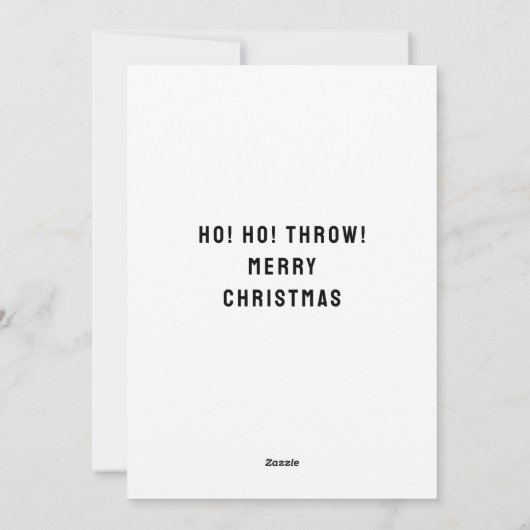 Funny Ultimate Frisbee Feiertagskarte (Rückseite)