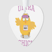 Funny Ultra Chick Runner Ornament (Vorderseite)