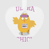 Funny Ultra Chick Runner Ornament (Vorderseite)