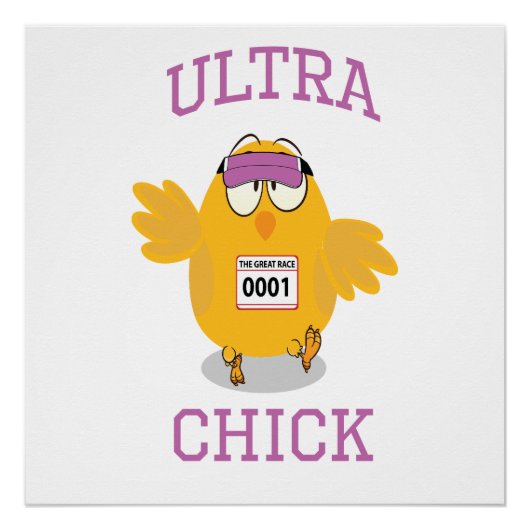 Funny Ultra Chick Runner Poster (Vorderseite)