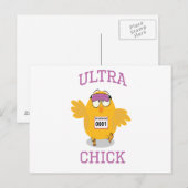 Funny Ultra Chick Runner Postkarte (Vorne/Hinten)