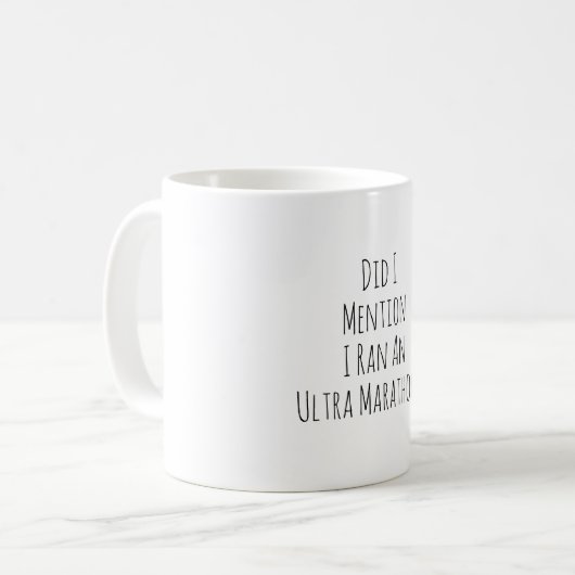 Funny Ultra Marathon Runner Marathoner Running Kaffeetasse (Vorderseite Links)